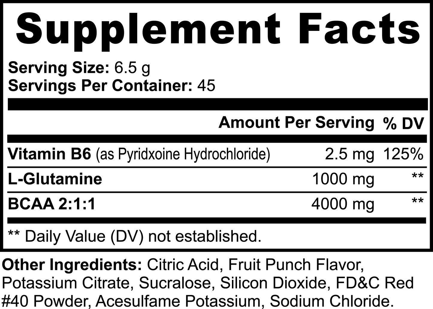 BCAA Muscle Shock (Fruit Punch Powder